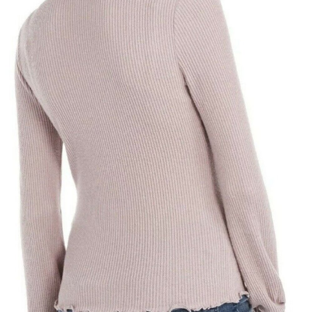 American Rag Long Sleeve Mock Neck Top Size L/XL -Rose Smoke- - Picture 4 of 7